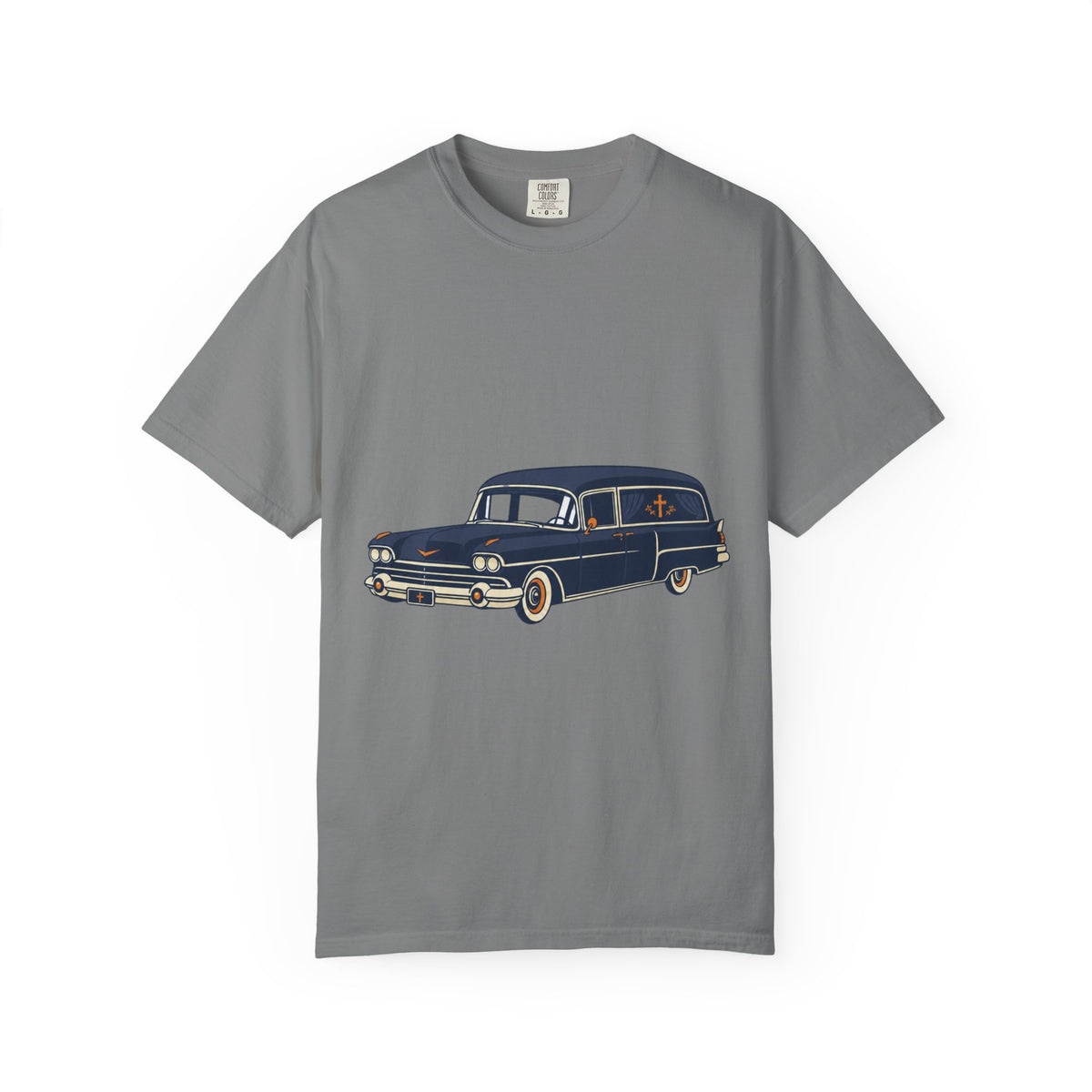 Vintage Hearse T-Shirt — Classic Retro Funeral Car Illustration