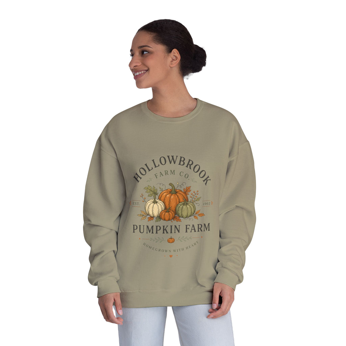 Pumpkin Farm Crewneck Sweatshirt — Hollowbrook Autumn Graphic