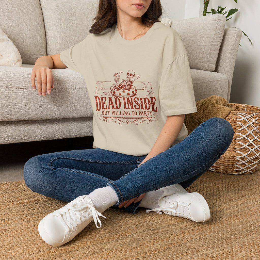 Dead Inside Skeleton Floatie T-Shirt | Funny Sarcastic Summer Tee