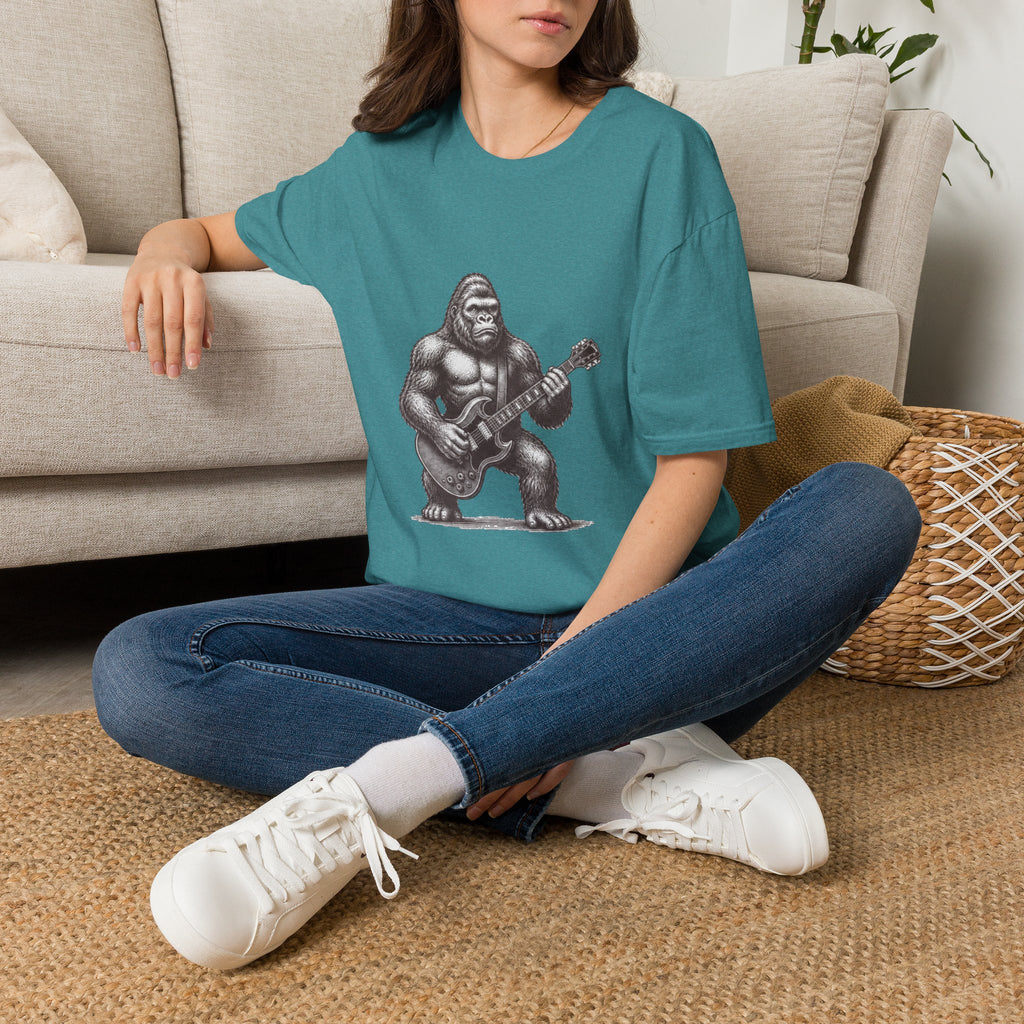 Gorilla Playing Guitar T-Shirt | Rock Ape Graphic Tee