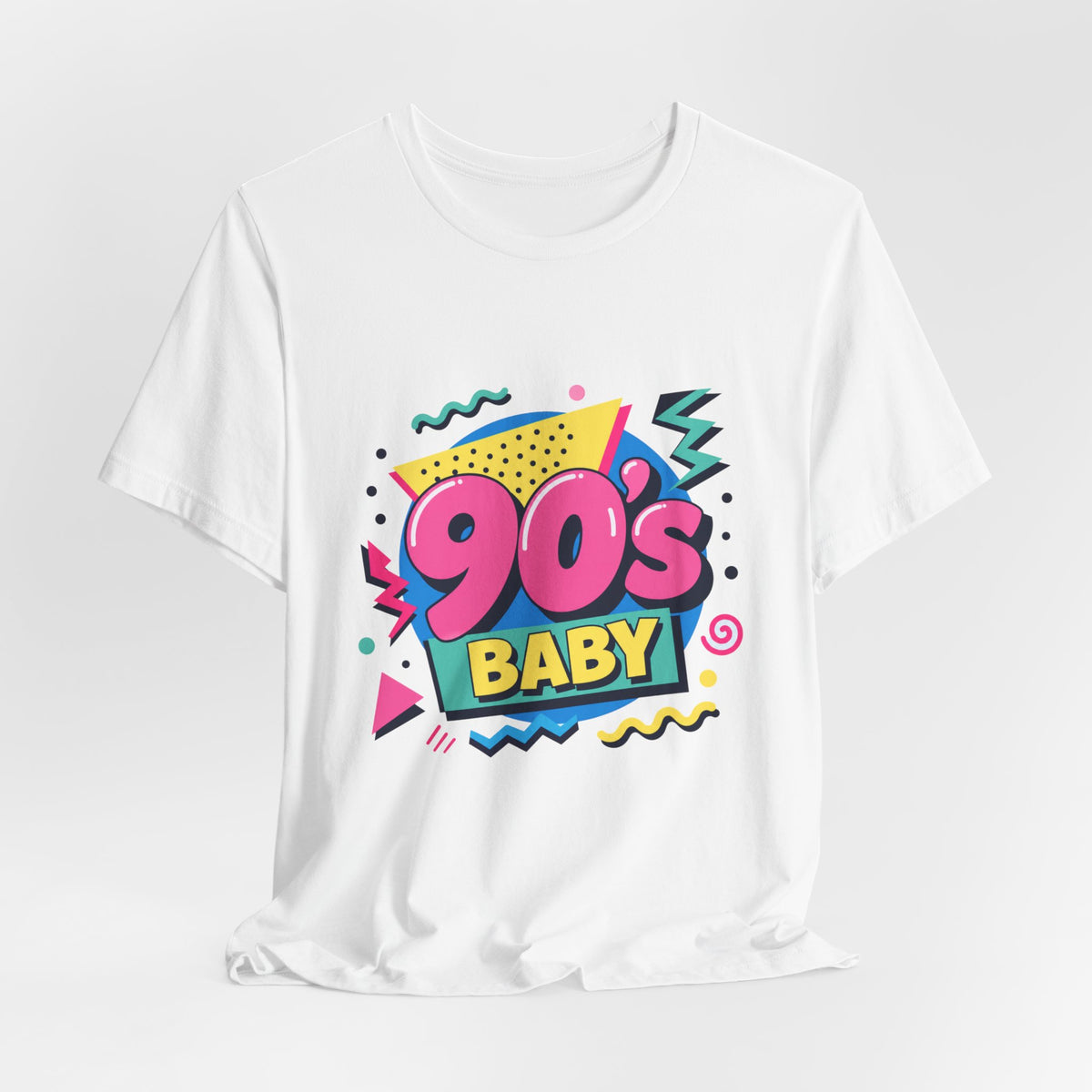 90s Baby Retro Graphic Tee | Neon Memphis 1990s Vintage Style