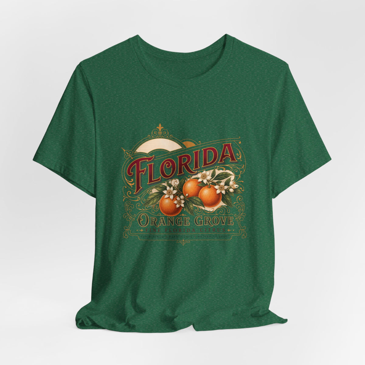 Florida Orange Grove Vintage Citrus Tee | Retro Fruit Graphic