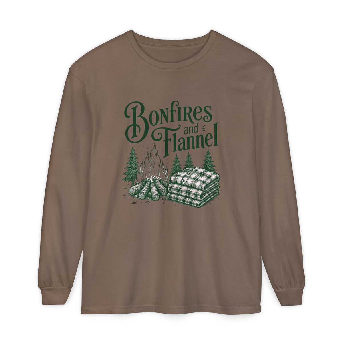 Bonfires and Flannel Long Sleeve Tee
