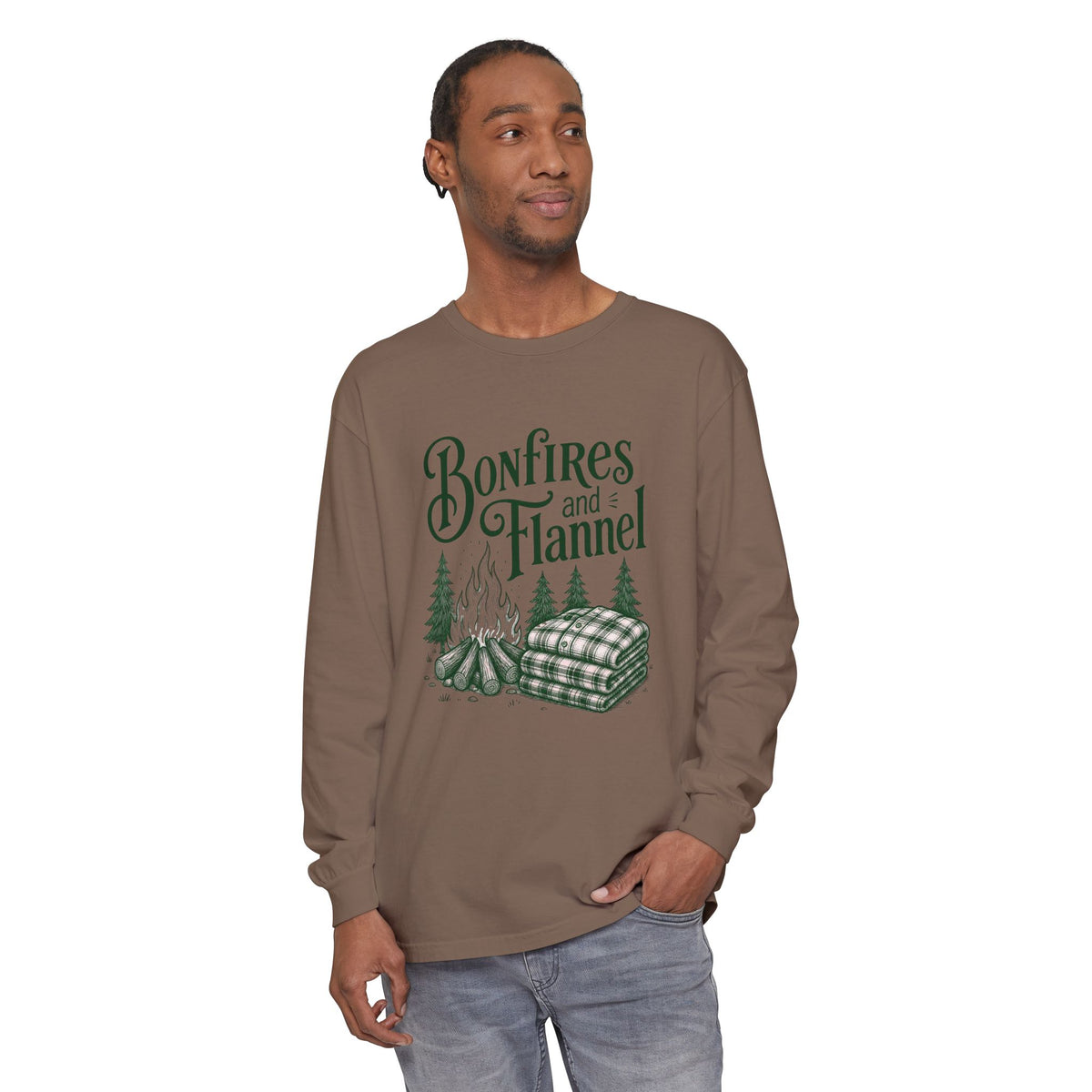 Bonfires and Flannel Long Sleeve Tee