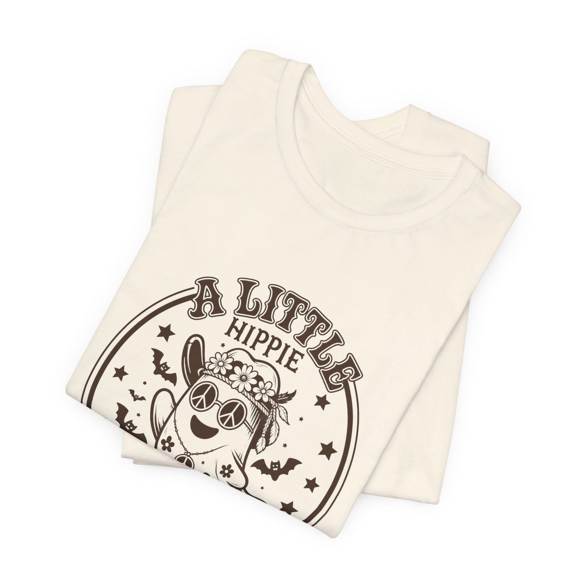 Hippie Spooky Tee — "A Little Hippie, A Little Spooky" Retro Halloween T-Shirt