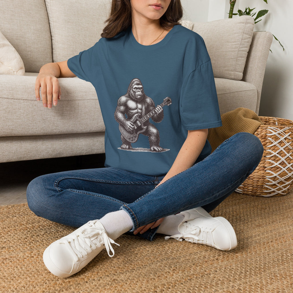 Gorilla Playing Guitar T-Shirt | Rock Ape Graphic Tee