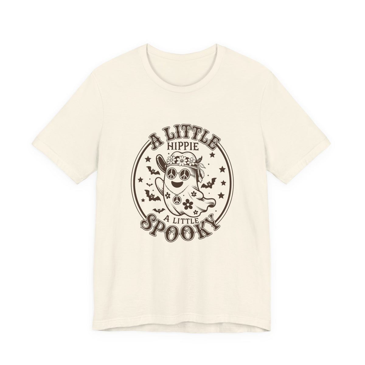 Hippie Spooky Tee — "A Little Hippie, A Little Spooky" Retro Halloween T-Shirt