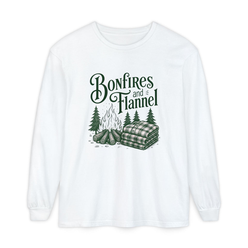 Bonfires and Flannel Long Sleeve Tee