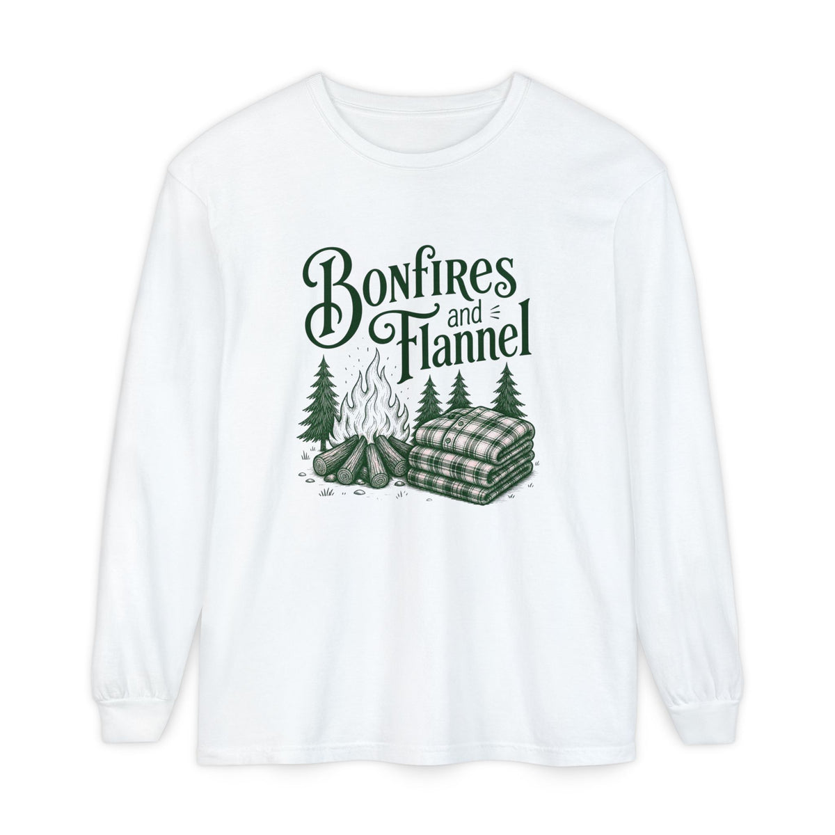 Bonfires and Flannel Long Sleeve Tee