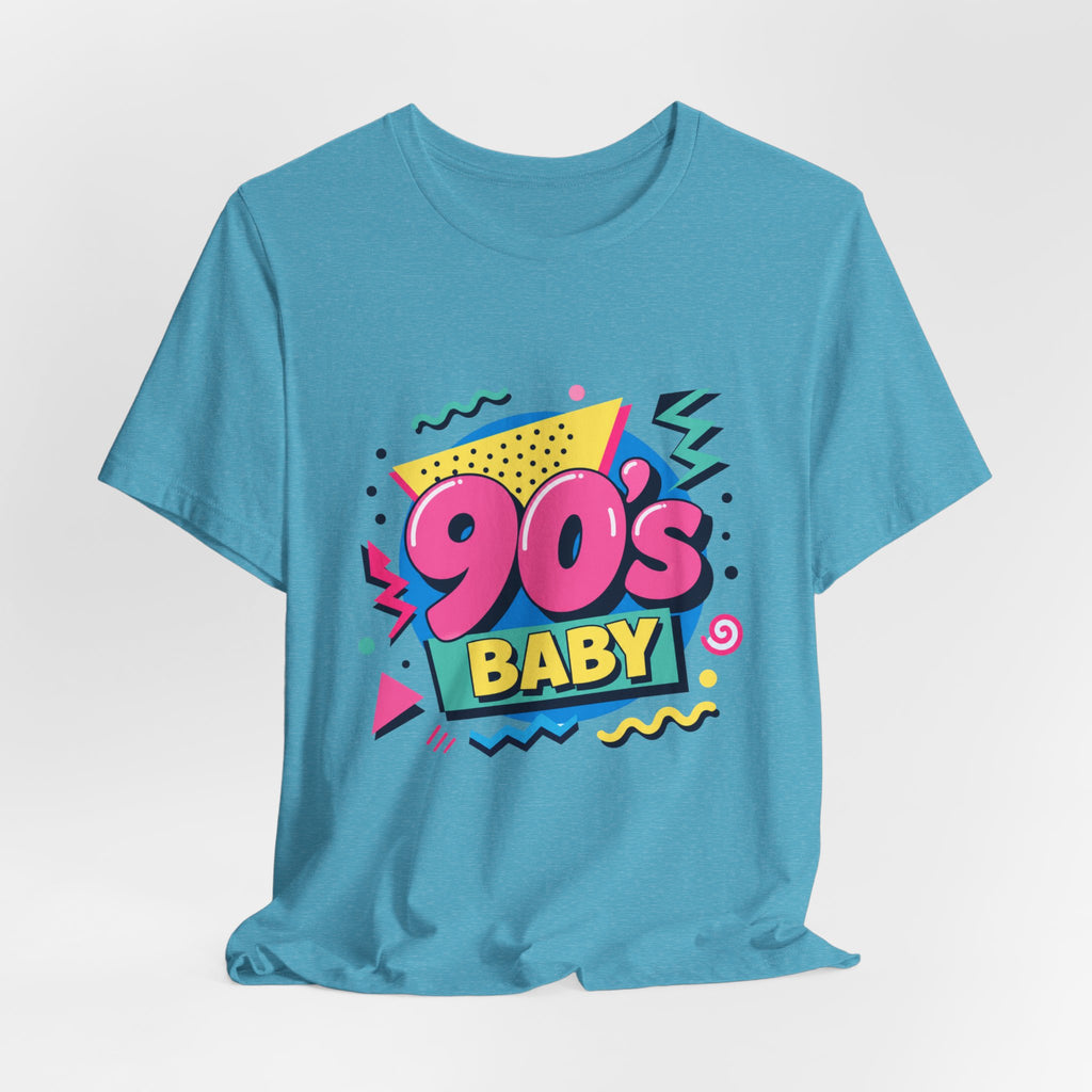 90s Baby Retro Graphic Tee | Neon Memphis 1990s Vintage Style
