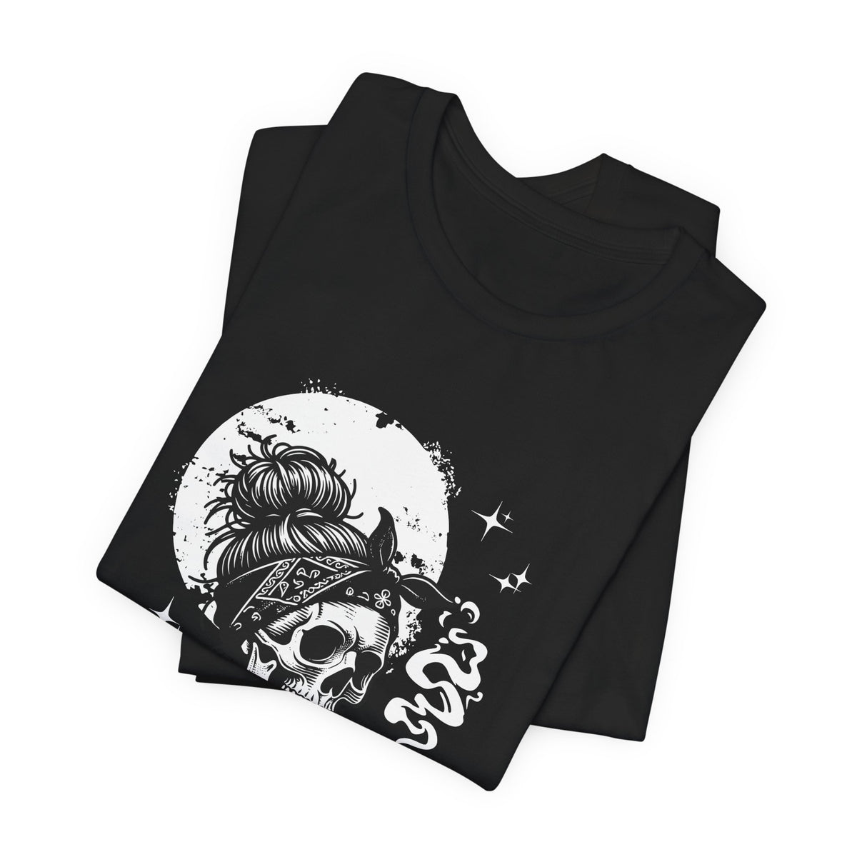 Skull Woman with Coffee Tee | Skeleton Drinking Coffee T-Shirt