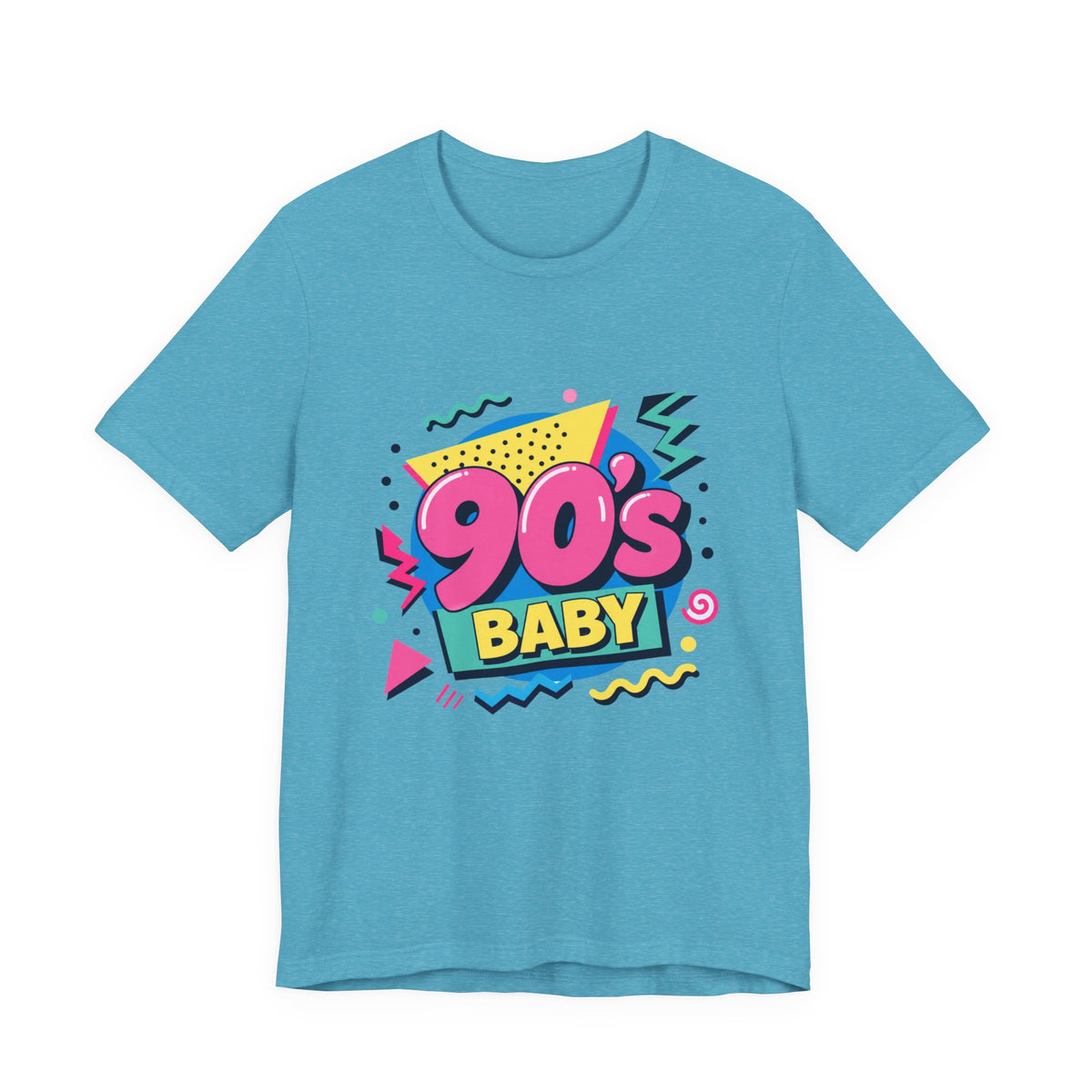 90s Baby Retro Graphic Tee | Neon Memphis 1990s Vintage Style
