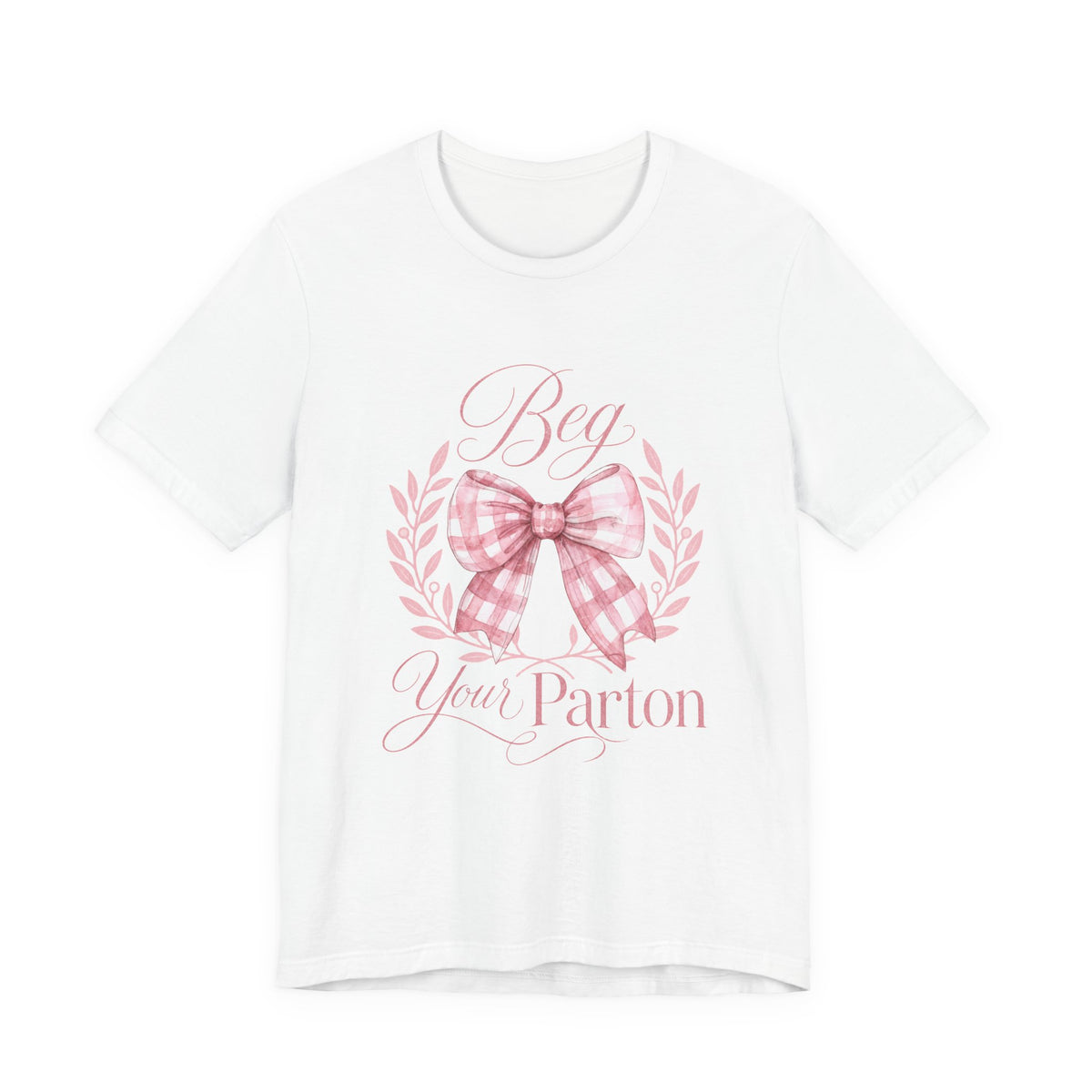 Bow Wreath 'Beg Your Pardon' T-Shirt | Pink Gingham Bow Tee