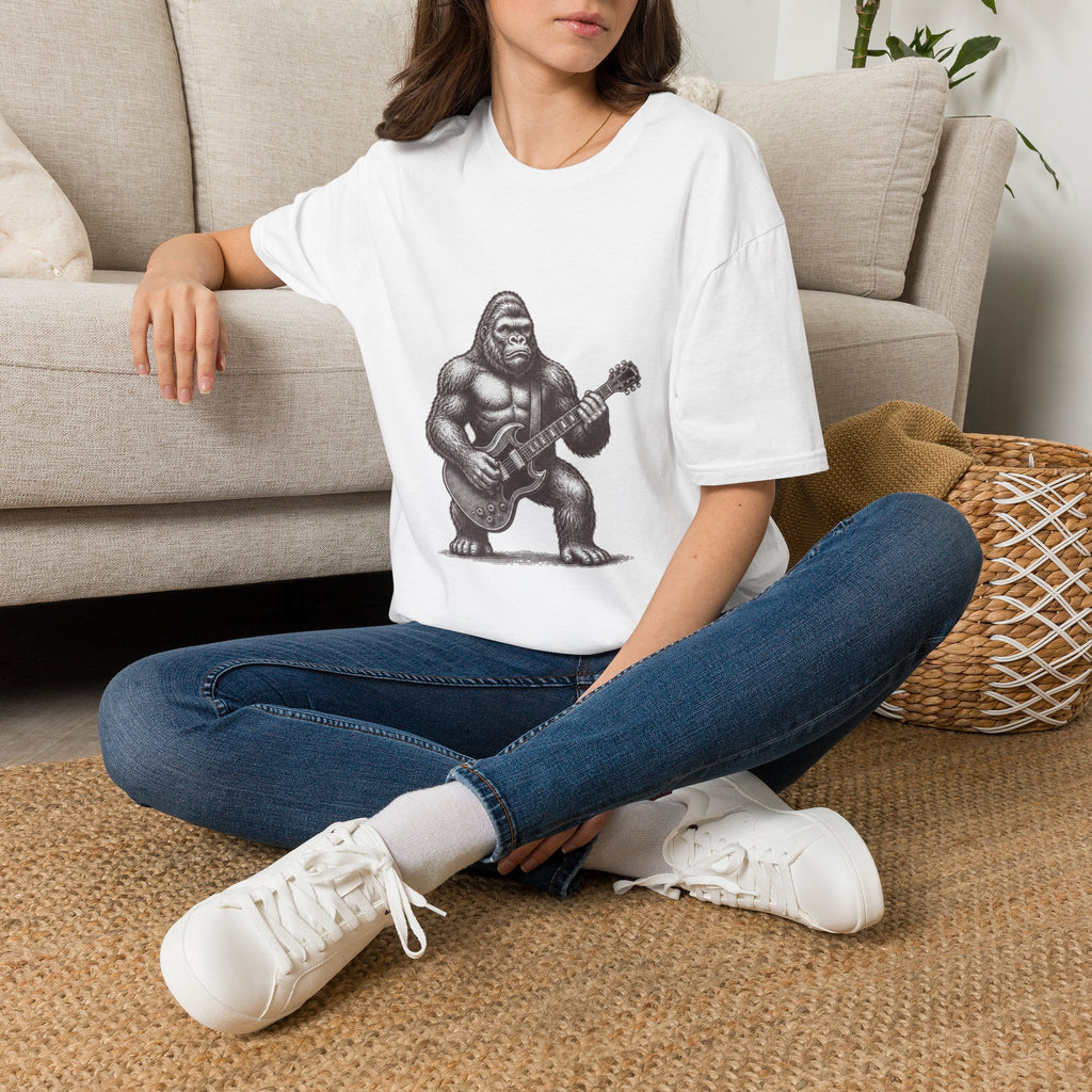 Gorilla Playing Guitar T-Shirt | Rock Ape Graphic Tee