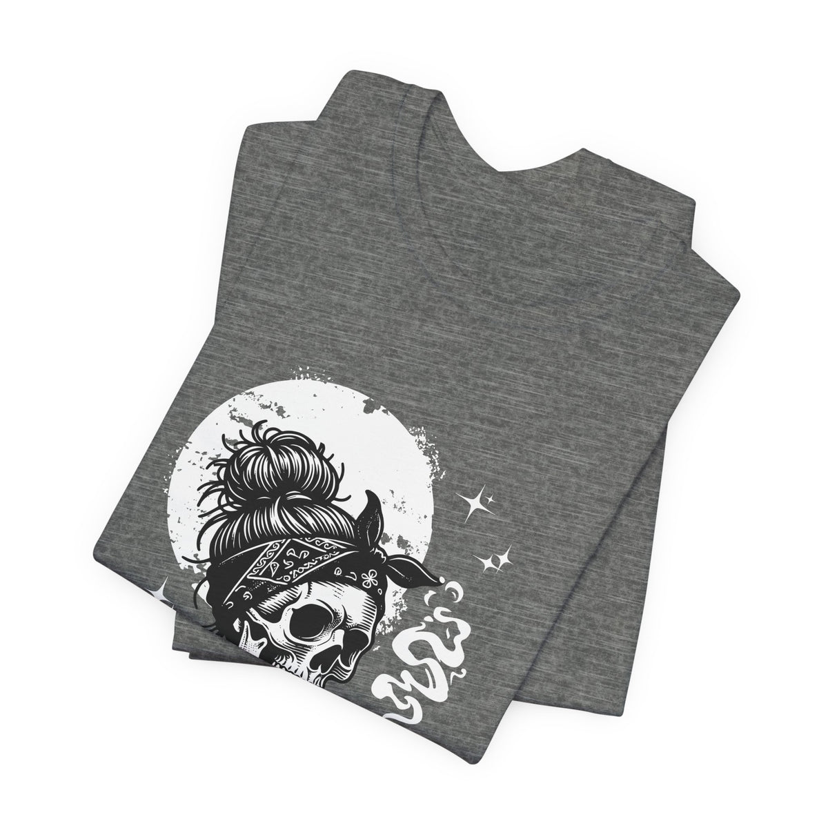 Skull Woman with Coffee Tee | Skeleton Drinking Coffee T-Shirt