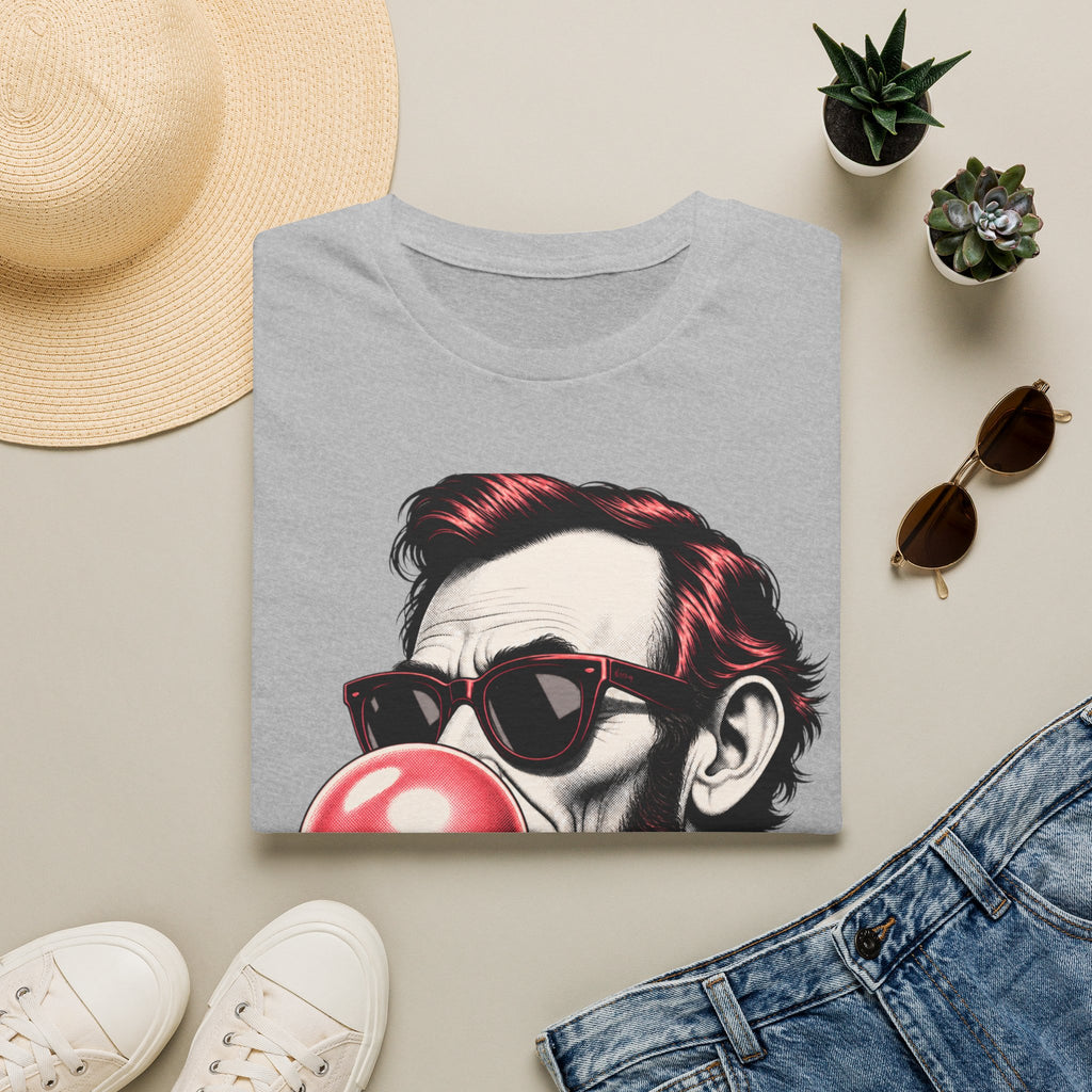 Abraham Lincoln Bubble Gum T-Shirt | Pop Art Abe with Sunglasses