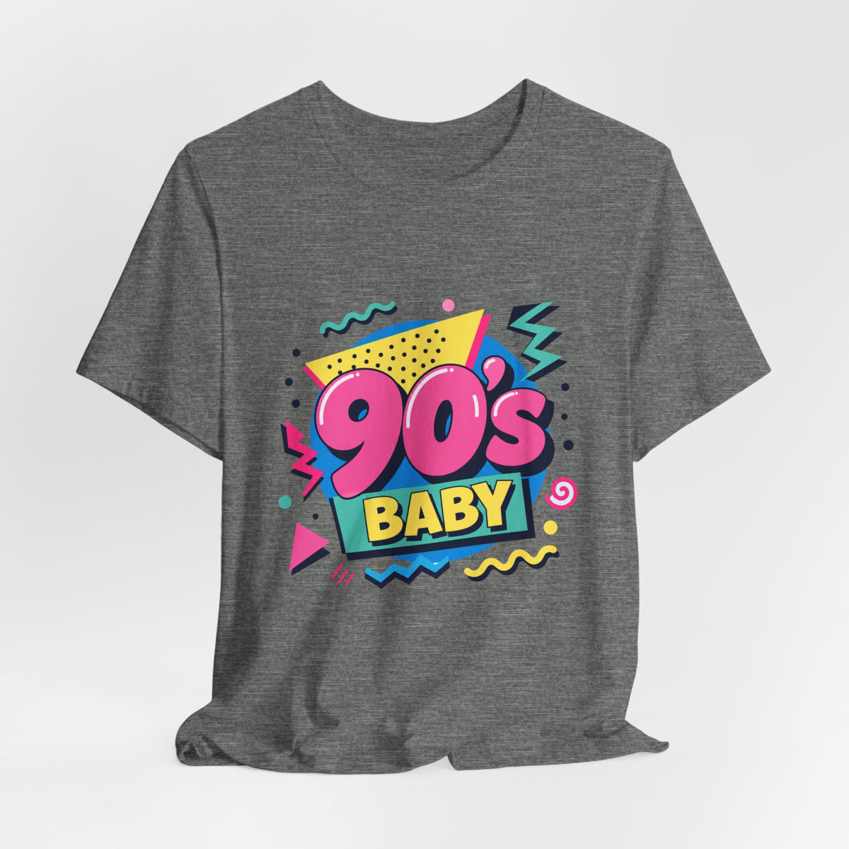 90s Baby Retro Graphic Tee | Neon Memphis 1990s Vintage Style