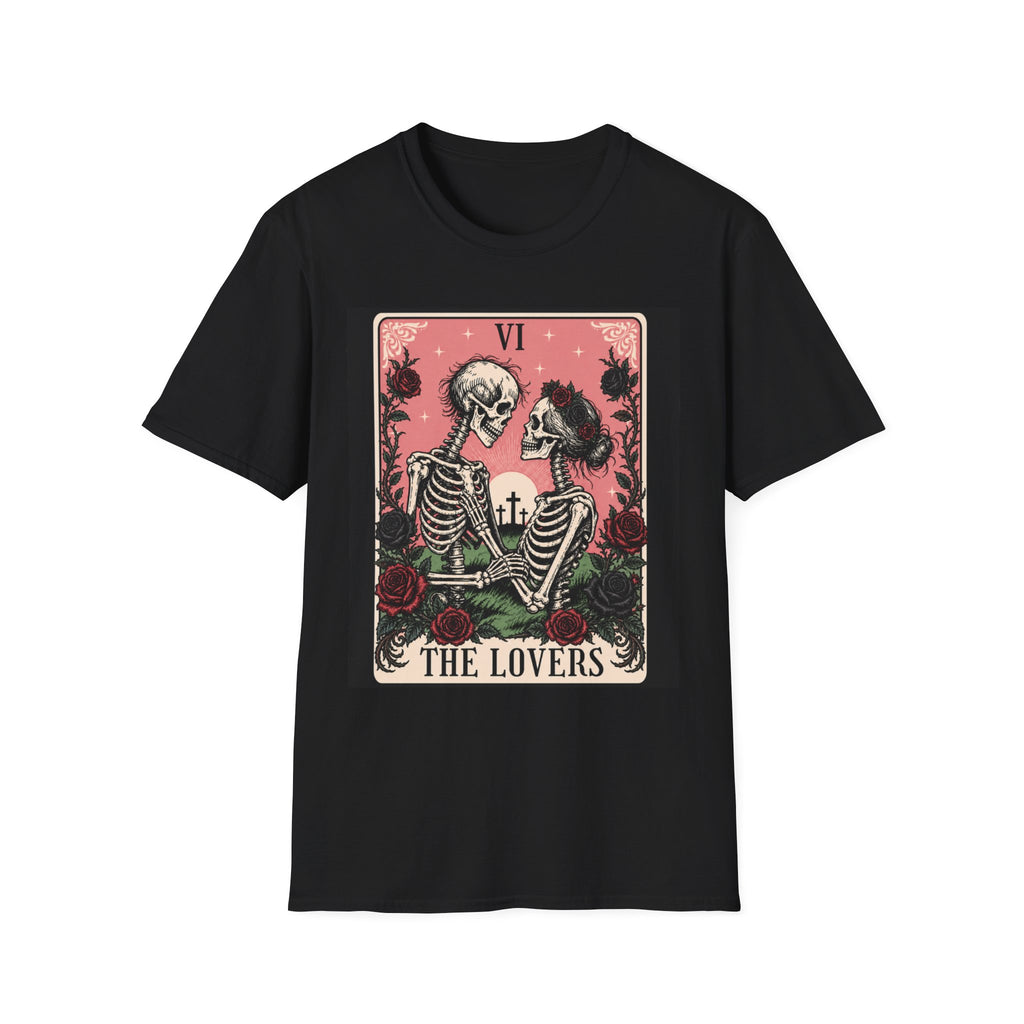 The Lovers Tarot Card T-Shirt | Skeleton Couple Illustration