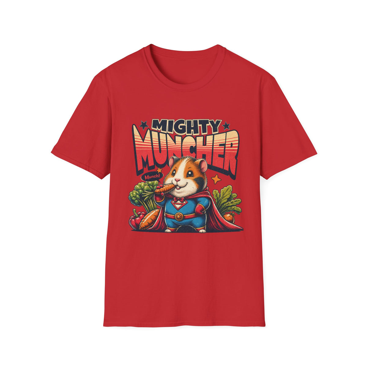 Mighty Muncher T-Shirt — Cute Superhero Hamster Graphic Tee