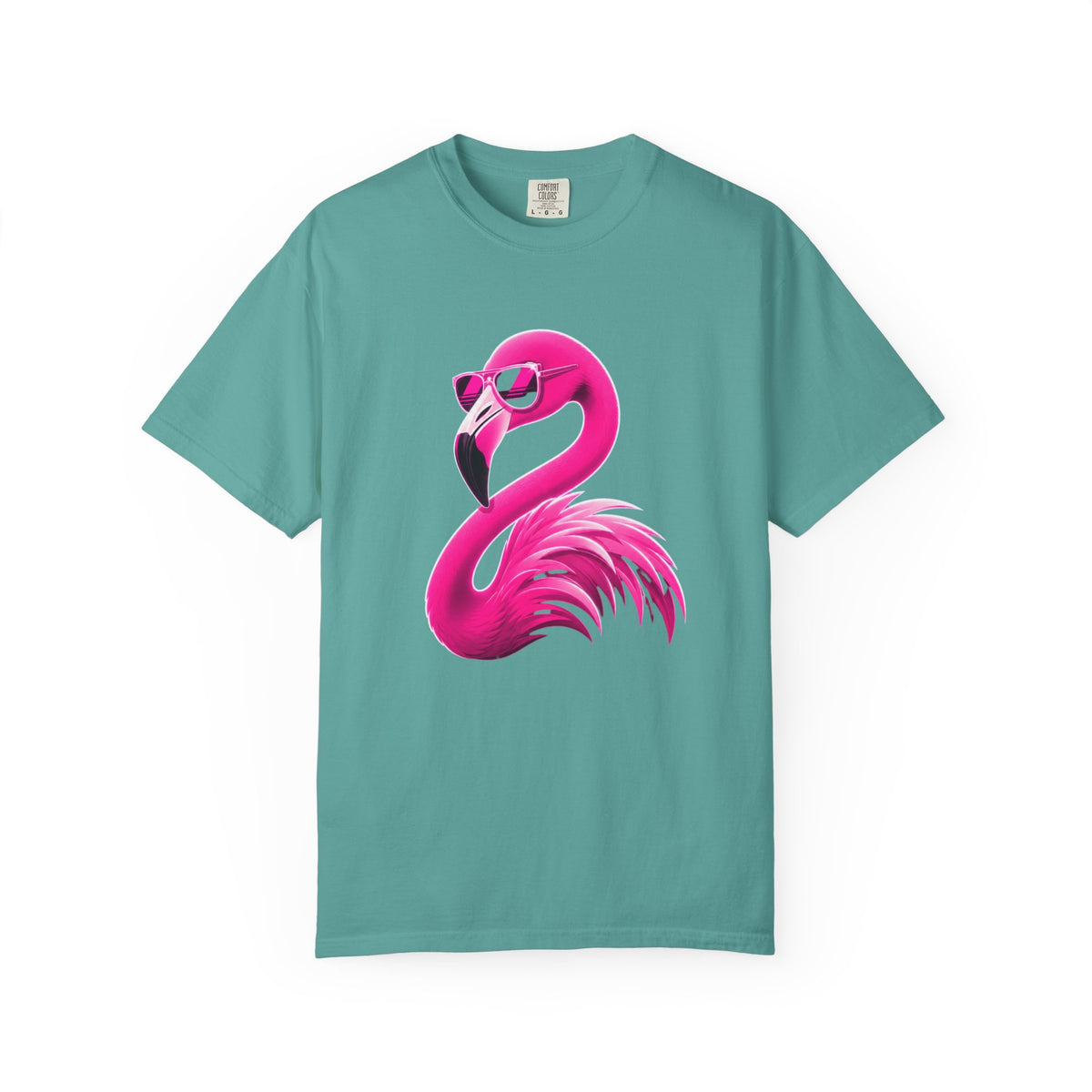 Pink Flamingo Graphic T-Shirt — Cool Sunglasses Tropical Tee
