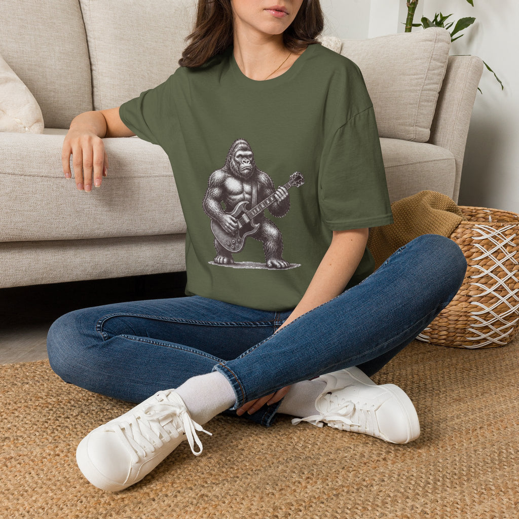 Gorilla Playing Guitar T-Shirt | Rock Ape Graphic Tee