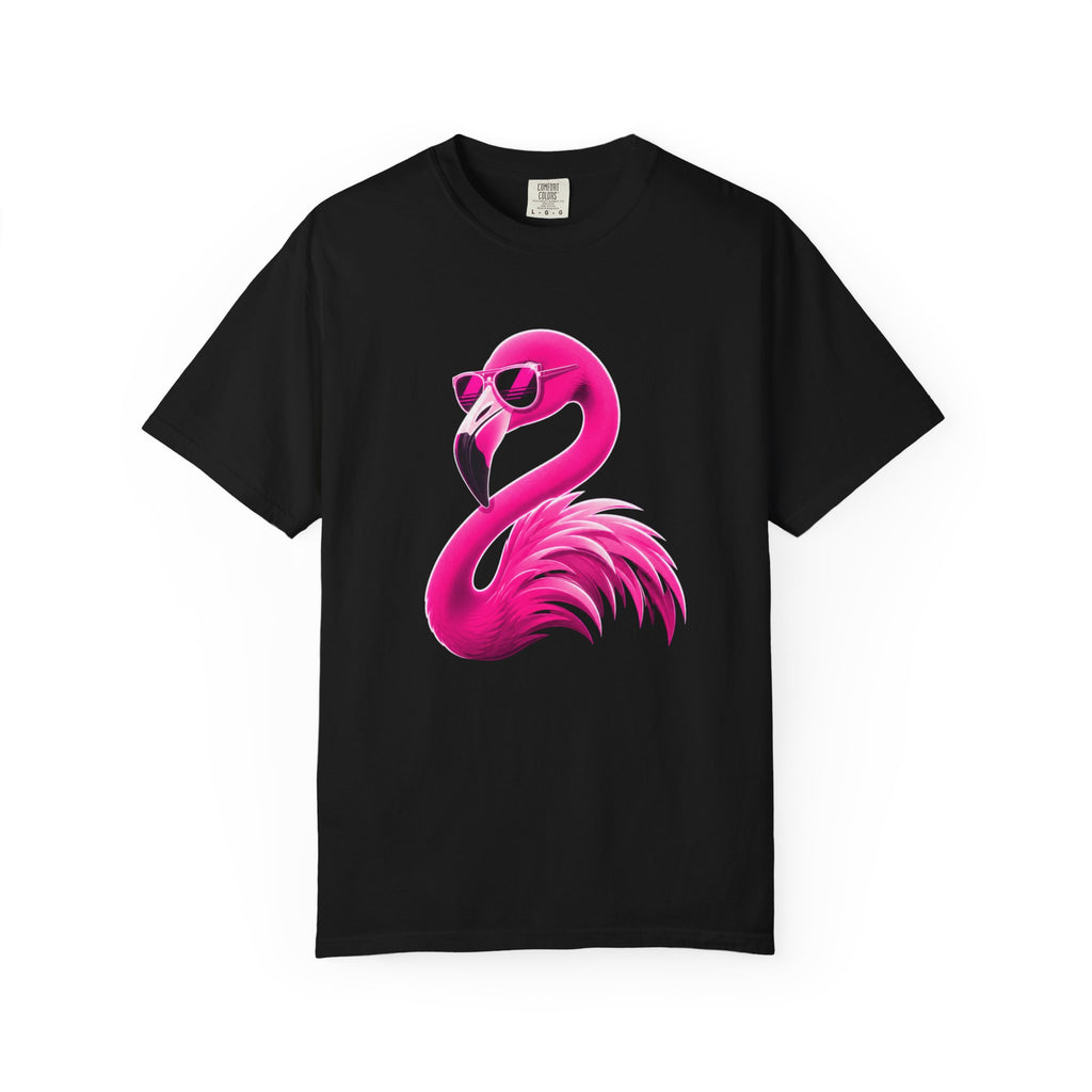 Pink Flamingo Graphic T-Shirt — Cool Sunglasses Tropical Tee