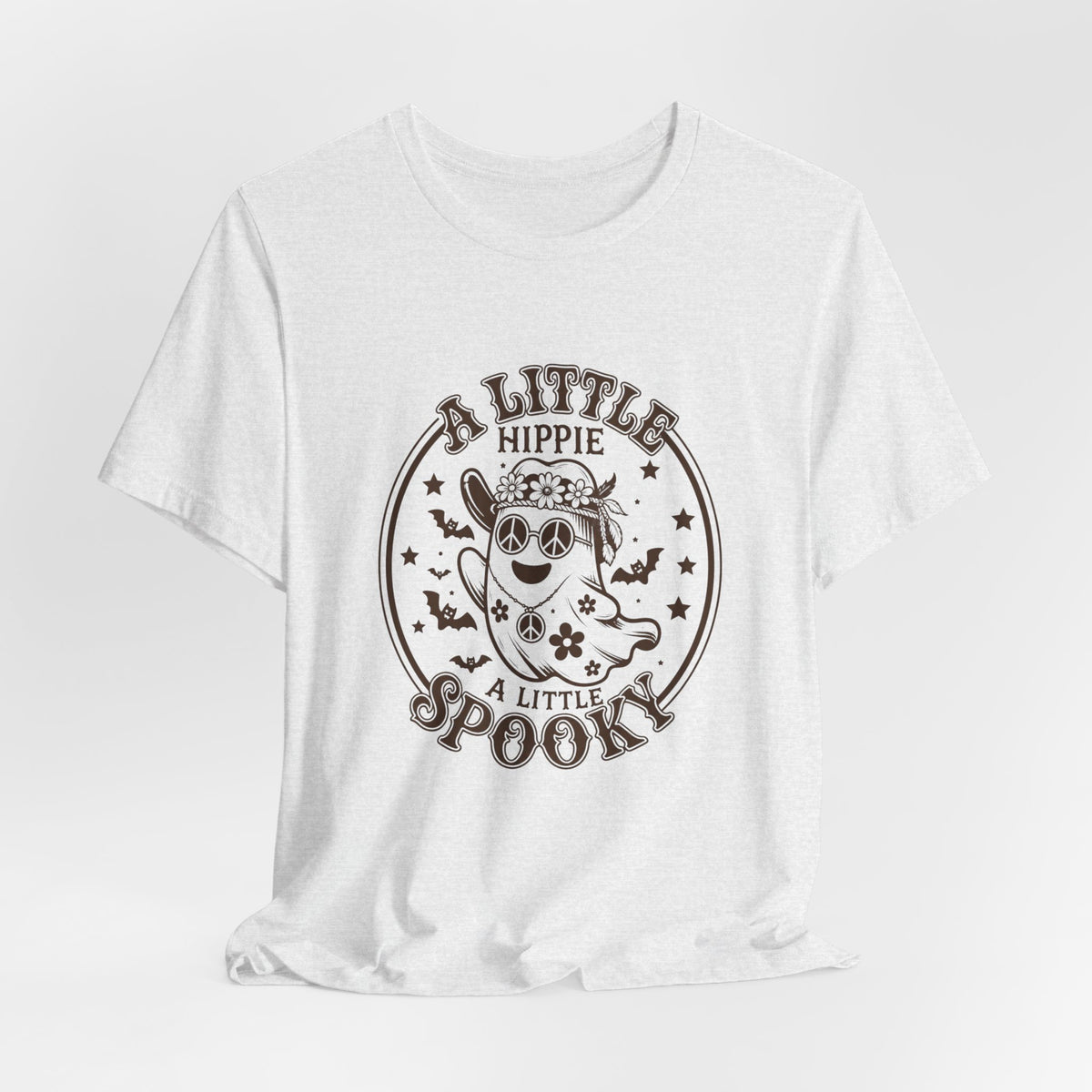 Hippie Spooky Tee — "A Little Hippie, A Little Spooky" Retro Halloween T-Shirt