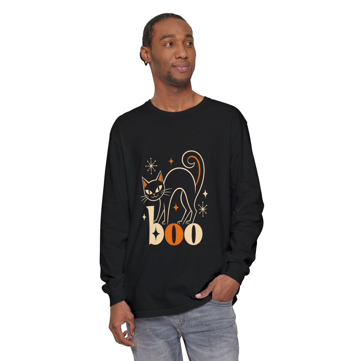 Boo Cat Long Sleeve Tee