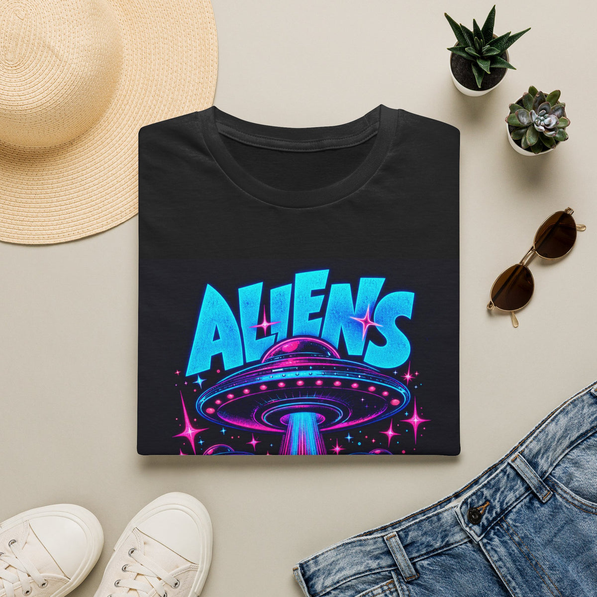 Aliens Are Coming T-Shirt | Retro UFO Sci-Fi Graphic Tee