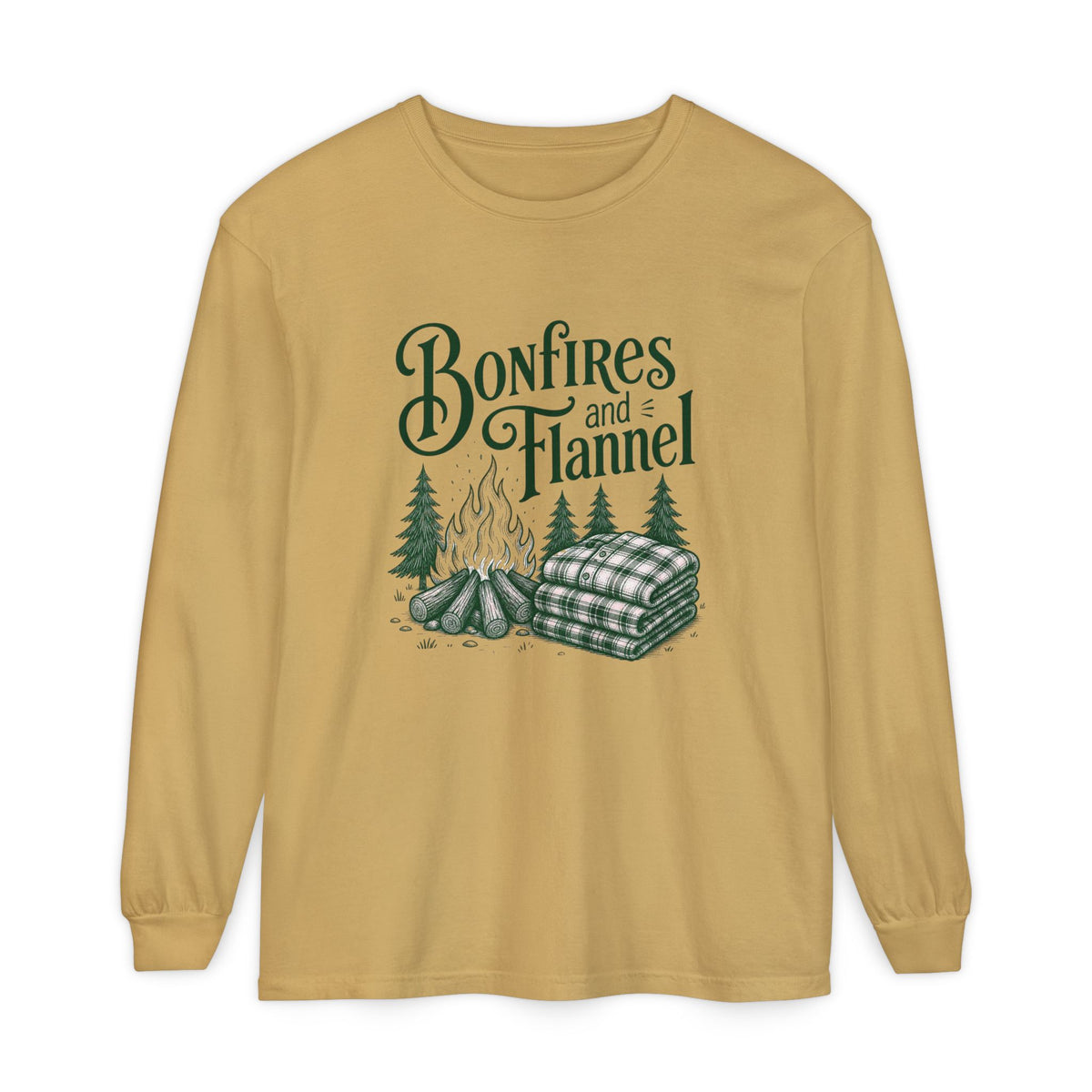 Bonfires and Flannel Long Sleeve Tee