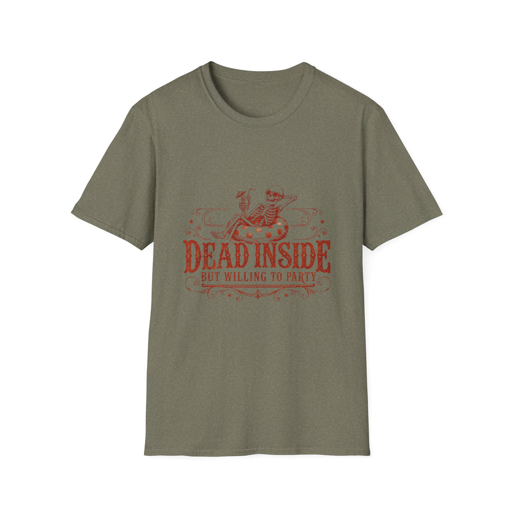 Dead Inside Skeleton Floatie T-Shirt | Funny Sarcastic Summer Tee