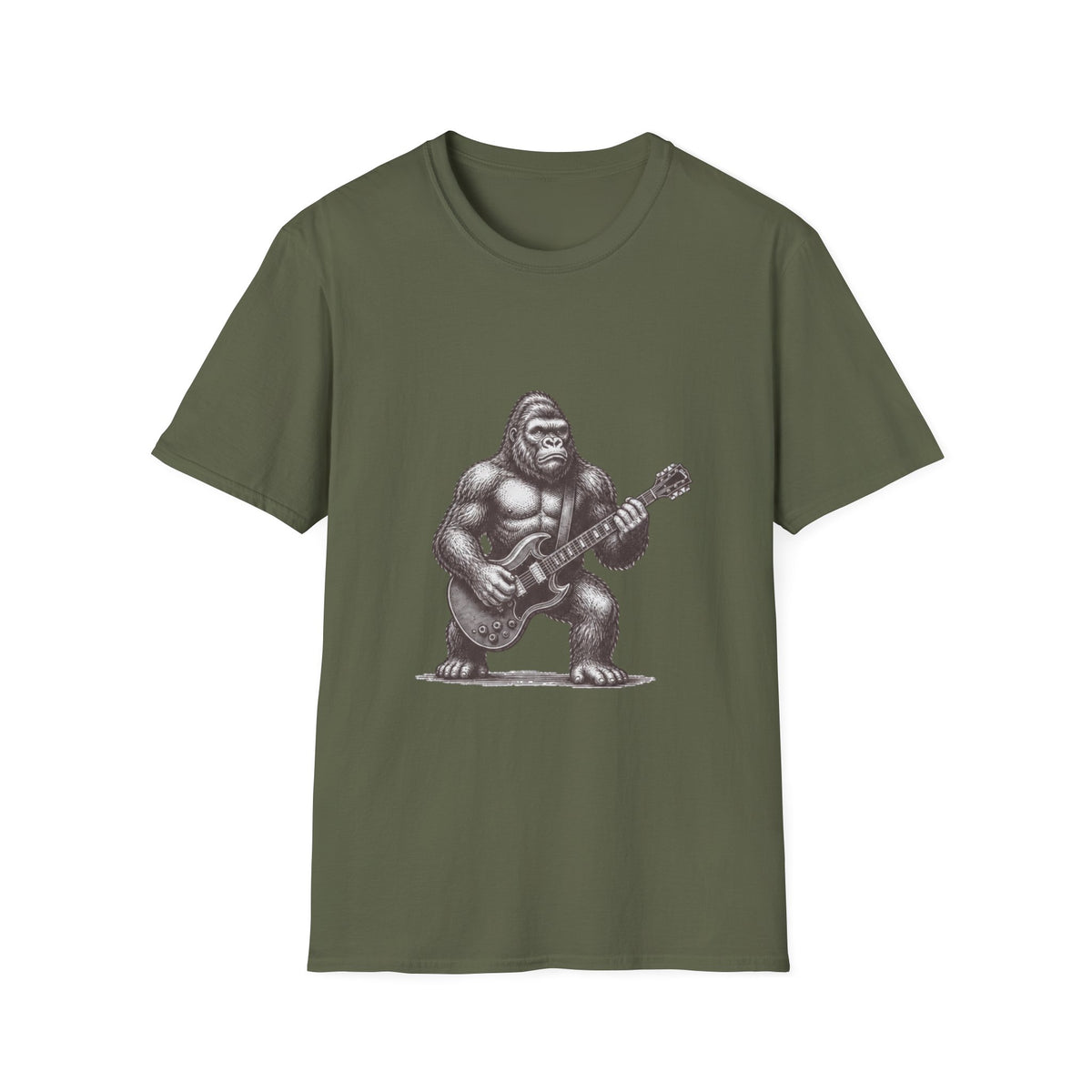 Gorilla Playing Guitar T-Shirt | Rock Ape Graphic Tee