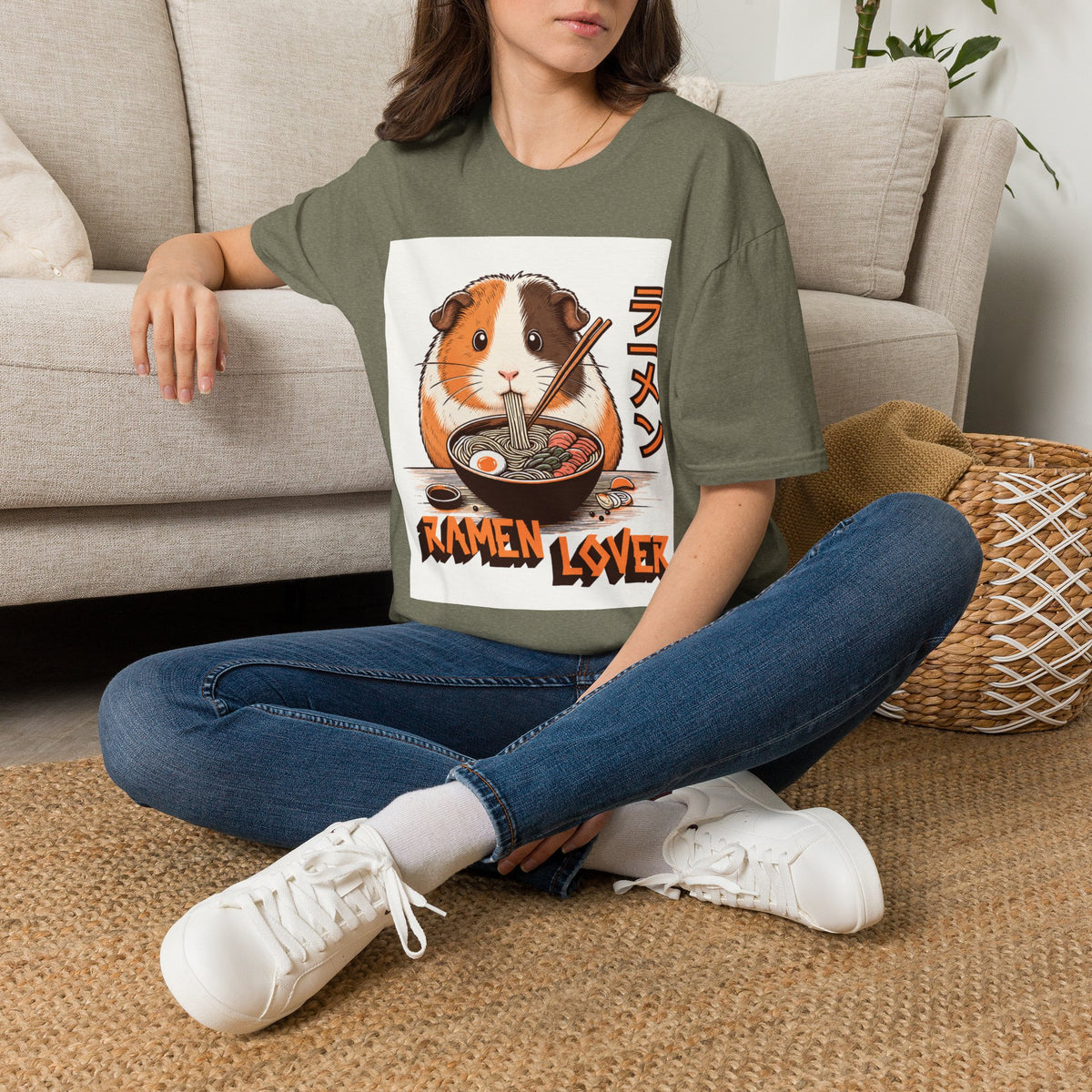 Guinea Pig Slurping Ramen T-Shirt | Ramen Lover Tee