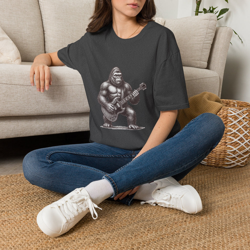 Gorilla Playing Guitar T-Shirt | Rock Ape Graphic Tee