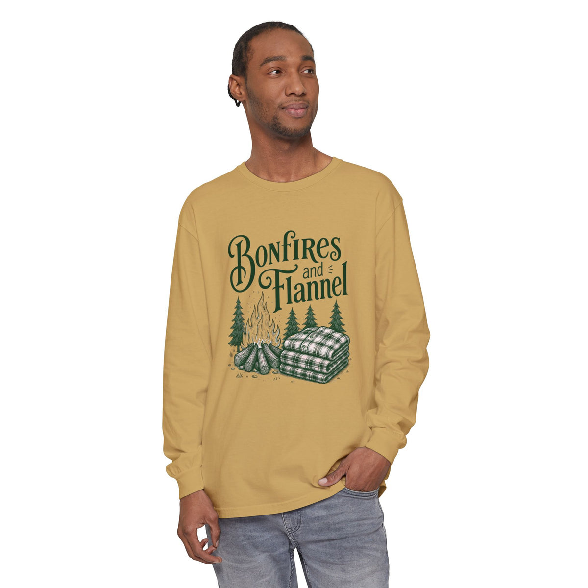 Bonfires and Flannel Long Sleeve Tee