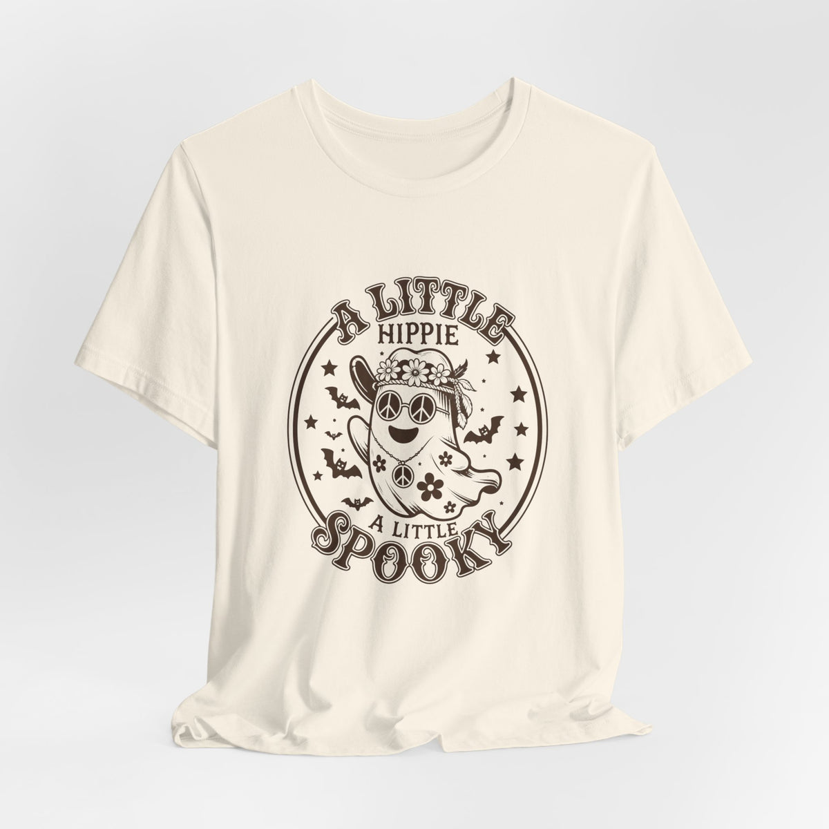 Hippie Spooky Tee — "A Little Hippie, A Little Spooky" Retro Halloween T-Shirt