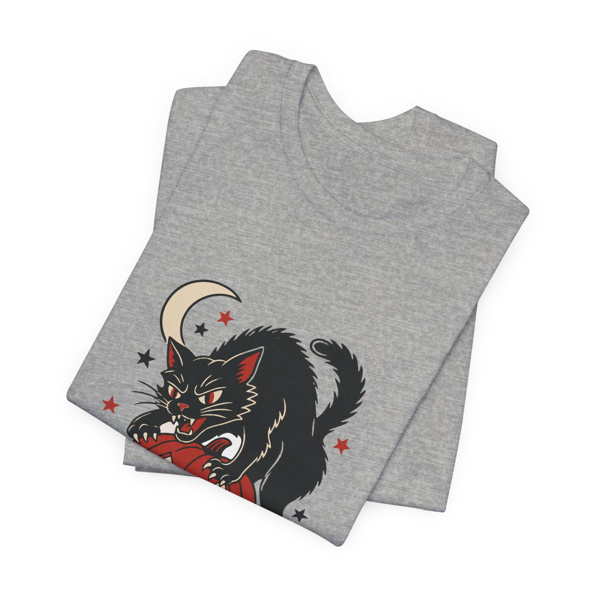 Spooky Mom black cat on jack-o-lantern T-Shirt | Halloween cat tee