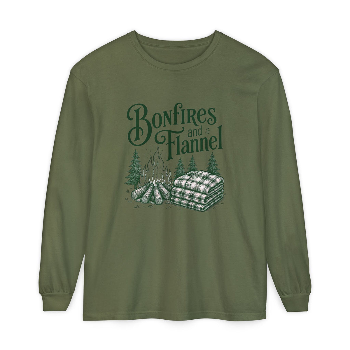 Bonfires and Flannel Long Sleeve Tee