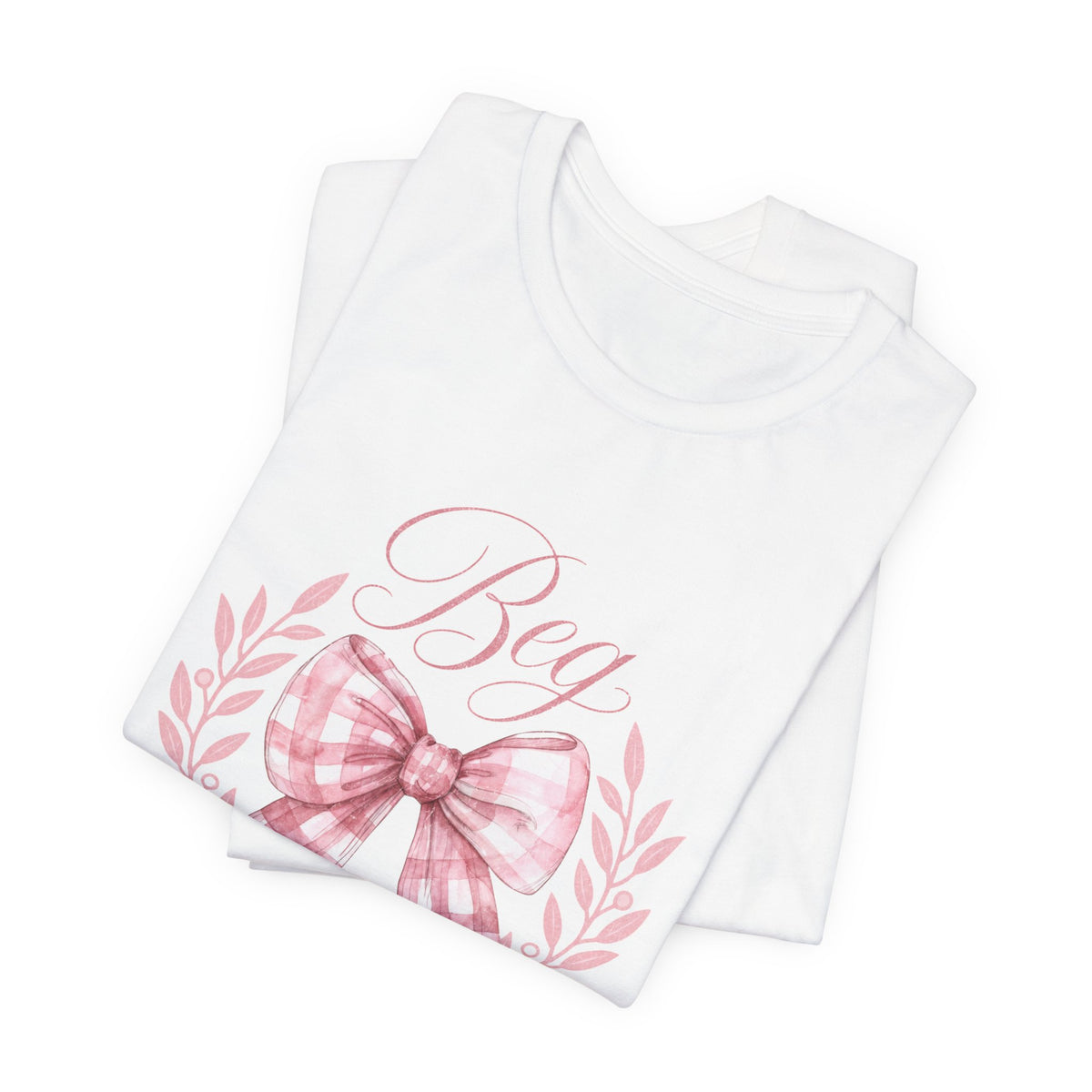 Bow Wreath 'Beg Your Pardon' T-Shirt | Pink Gingham Bow Tee