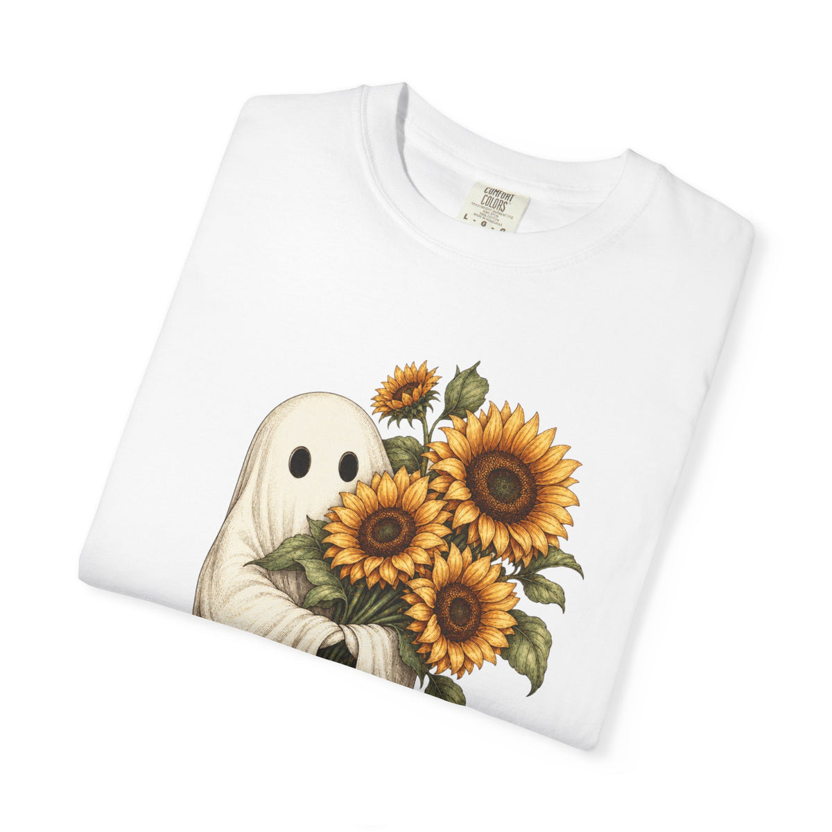 Ghost Holding Sunflowers T-Shirt