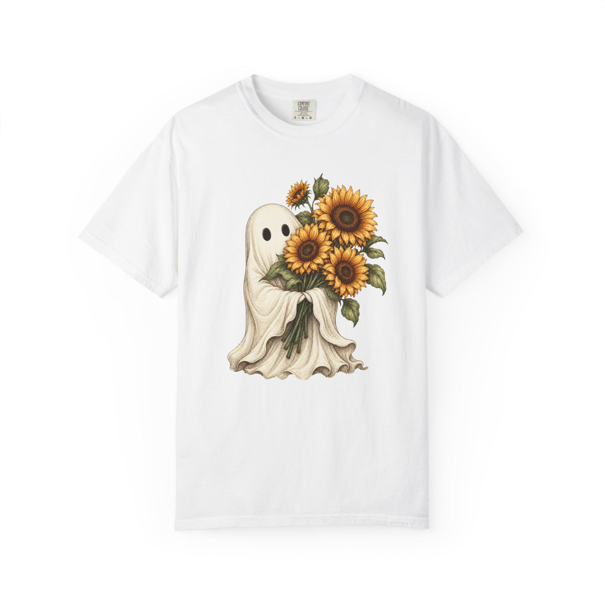 Ghost Holding Sunflowers T-Shirt
