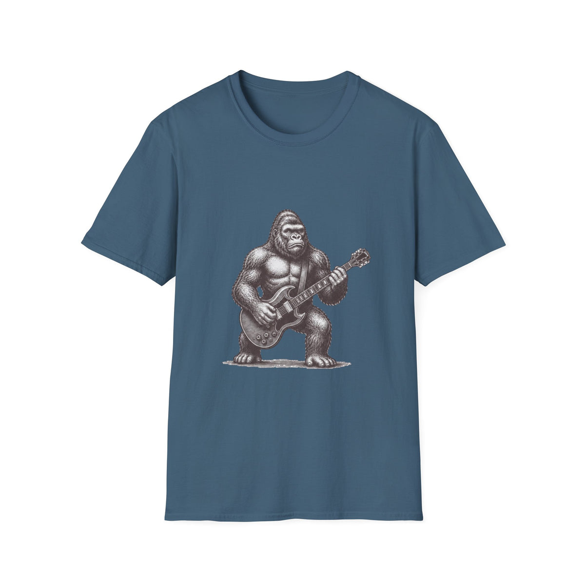 Gorilla Playing Guitar T-Shirt | Rock Ape Graphic Tee