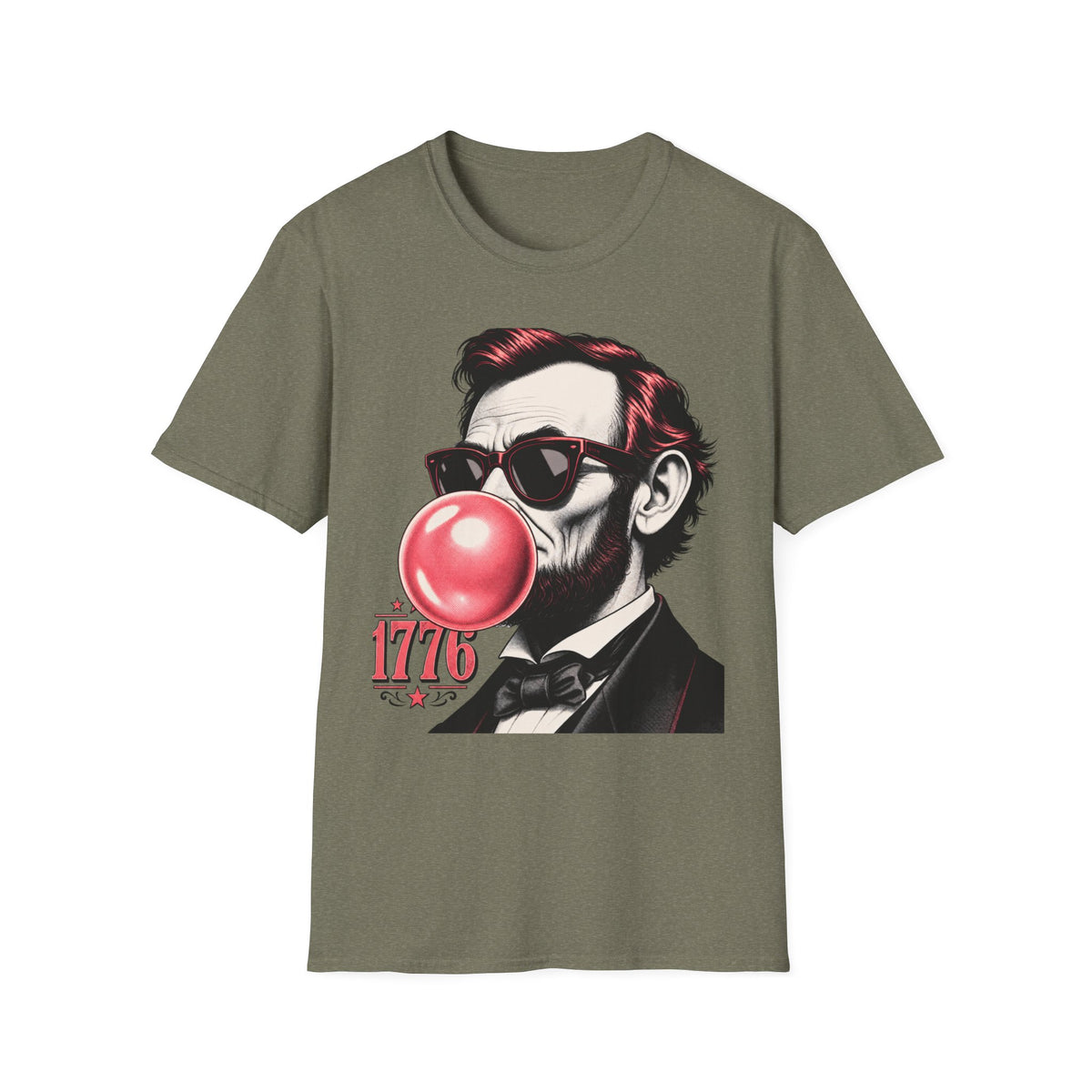 Abraham Lincoln Bubble Gum T-Shirt | Pop Art Abe with Sunglasses