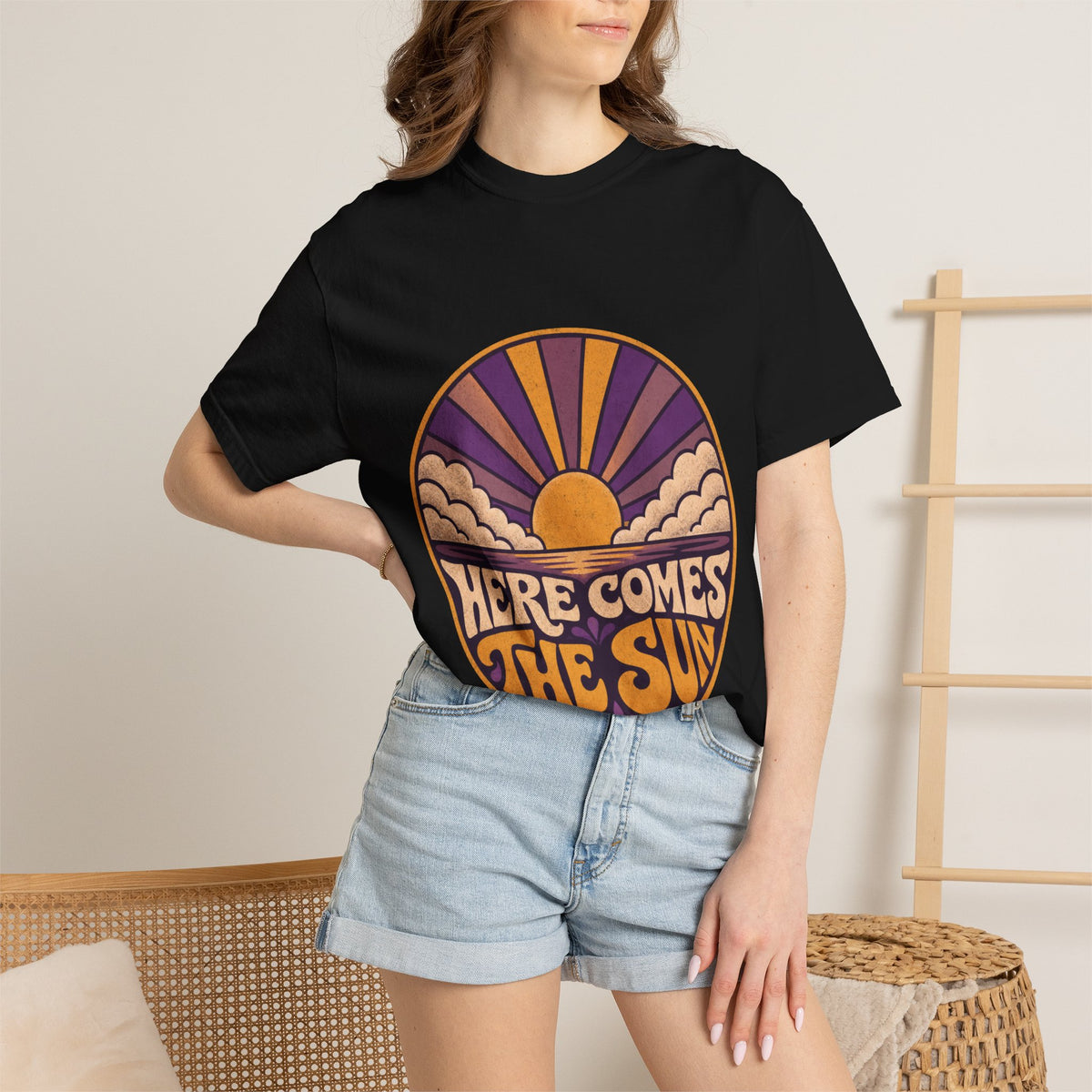 Here Comes The Sun Retro Graphic T-Shirt