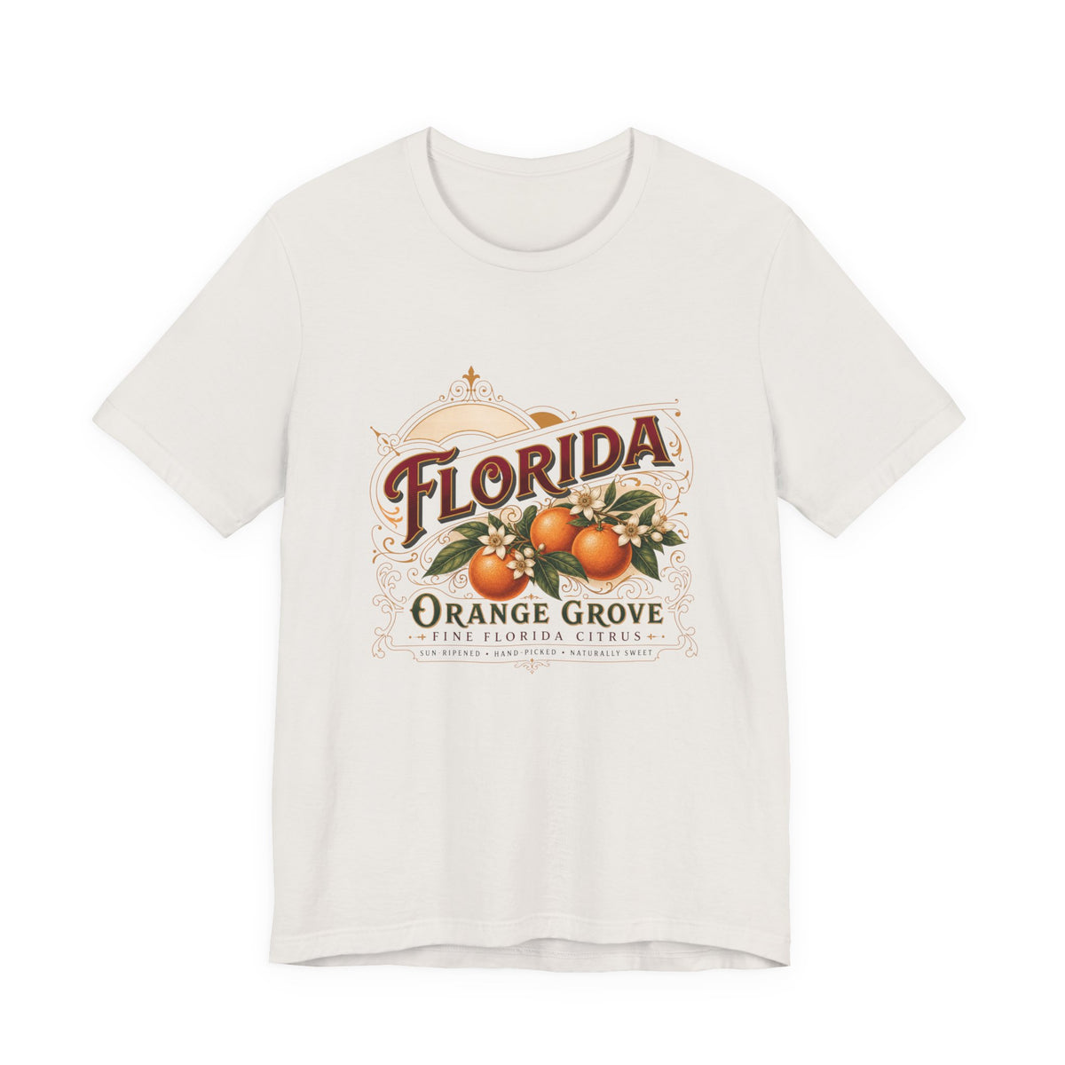 Florida Orange Grove Vintage Citrus Tee | Retro Fruit Graphic
