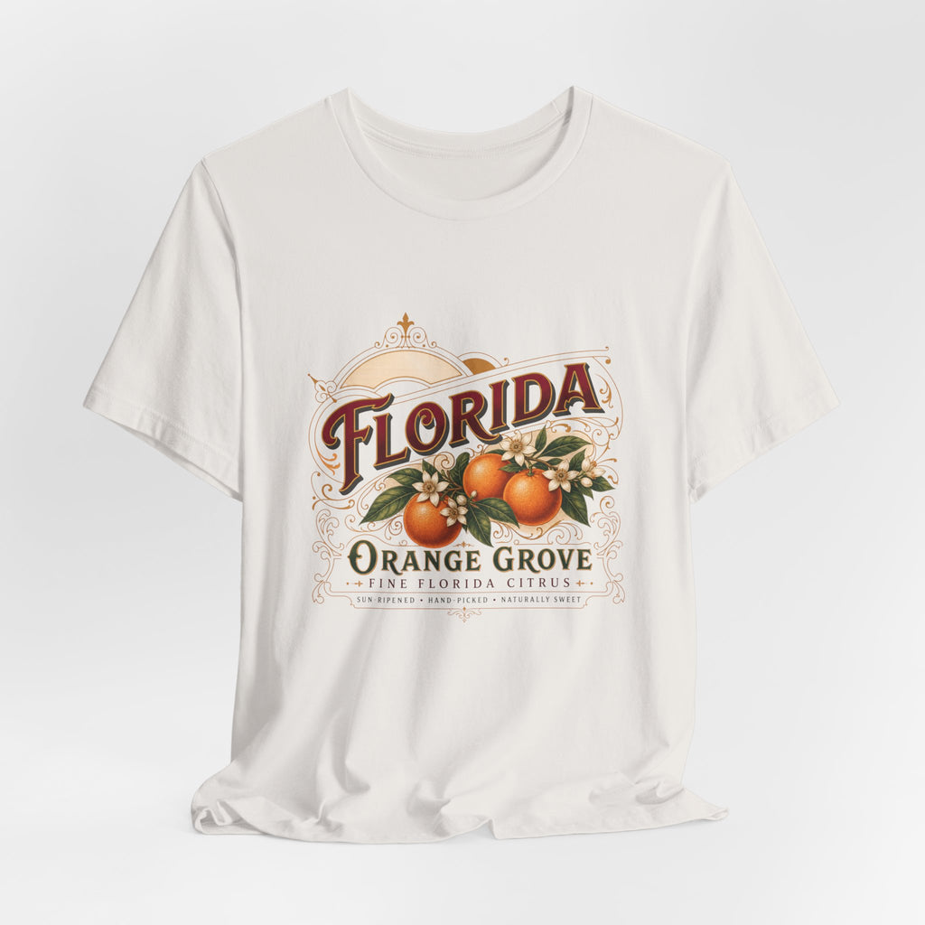 Florida Orange Grove Vintage Citrus Tee | Retro Fruit Graphic