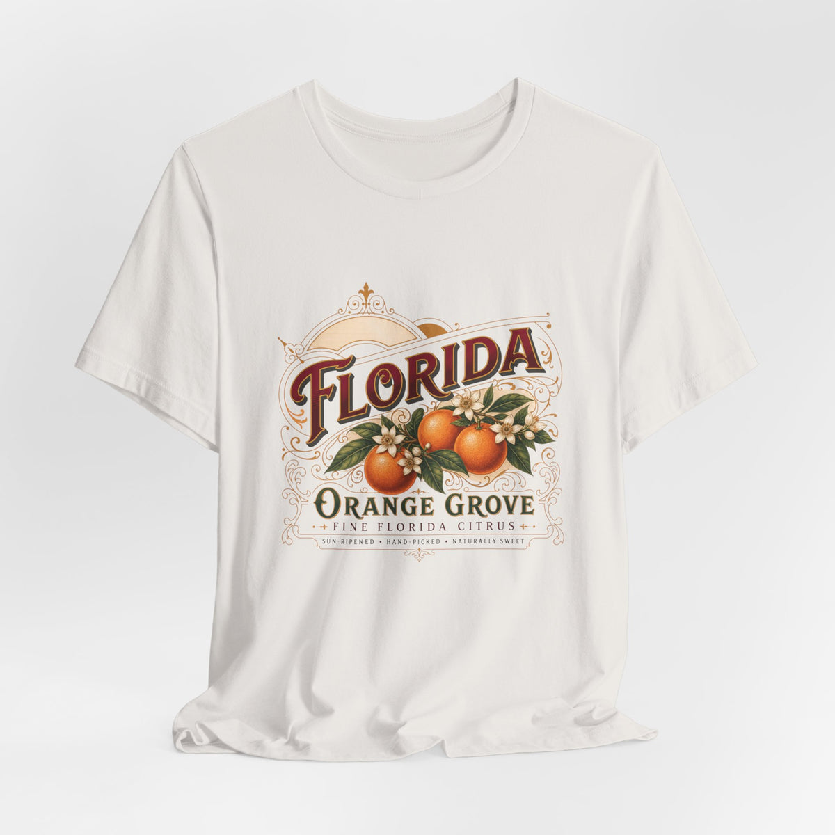 Florida Orange Grove Vintage Citrus Tee | Retro Fruit Graphic