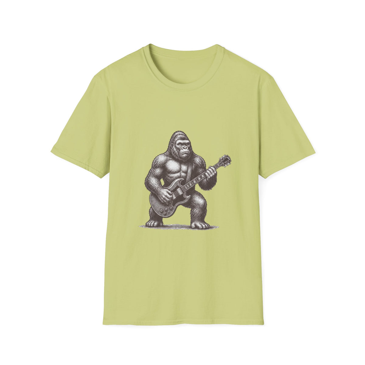 Gorilla Playing Guitar T-Shirt | Rock Ape Graphic Tee