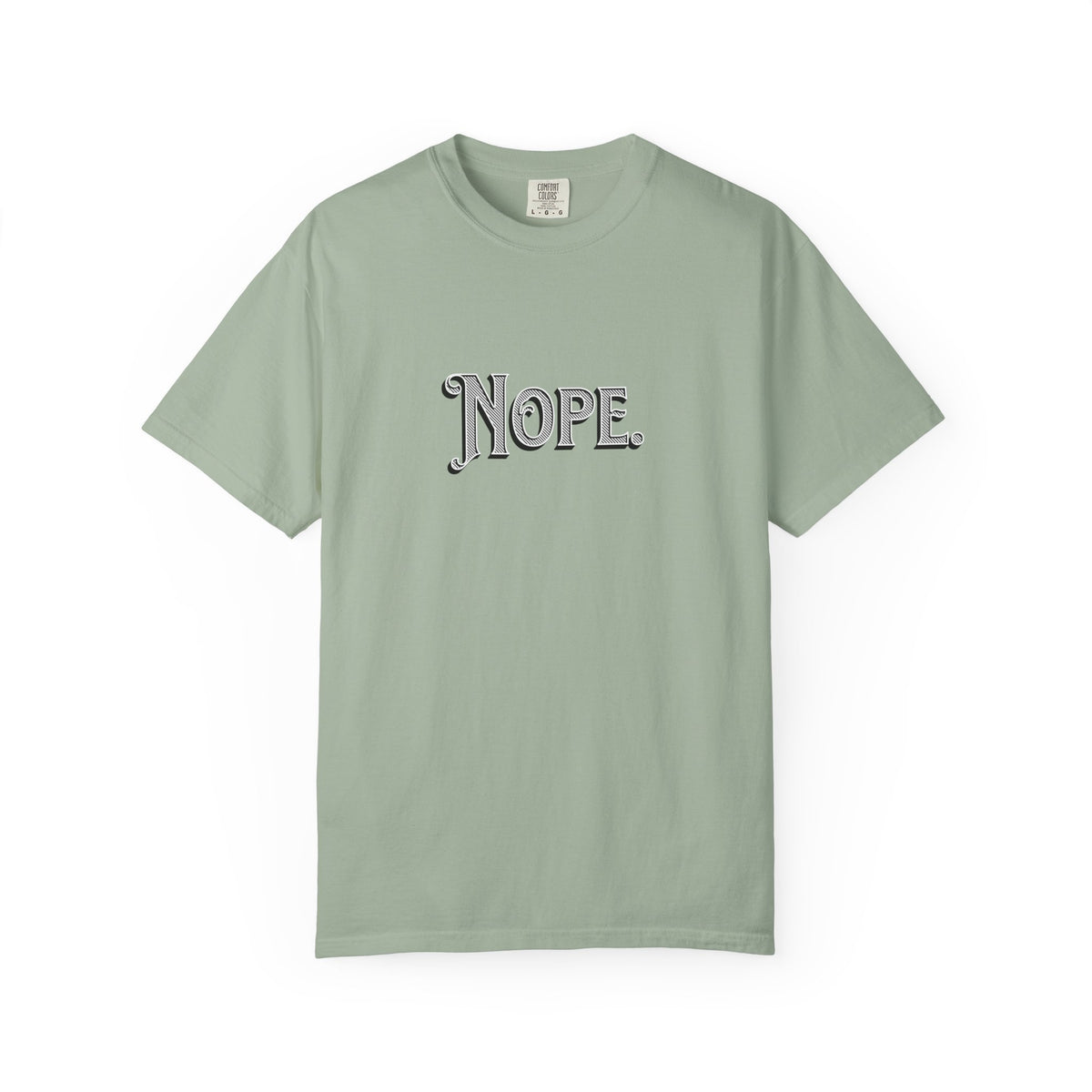 Nope Graphic T-Shirt — Vintage Script "Nope" Tee