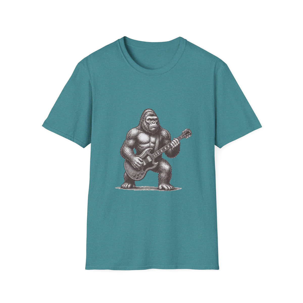 Gorilla Playing Guitar T-Shirt | Rock Ape Graphic Tee